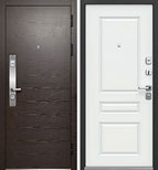 Входная металлическая дверь Luxor 2 МДФ Элемент Велюр белый софт