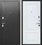 Входная металлическая дверь Статус 10 см Серебро Белый ясень