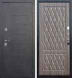 Входная металлическая дверь Троя 10 см Cеребро Палисандр темный